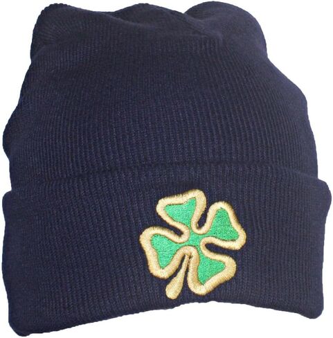 Adult Embroidered Shamrock 4 Leaf Clover Beanie in Saudi Arabia