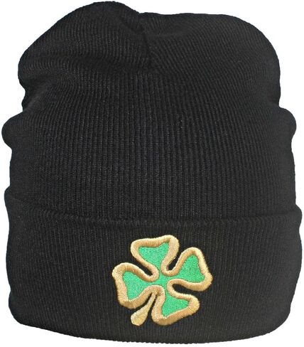 Adult Embroidered Shamrock 4 Leaf Clover Beanie in Saudi Arabia