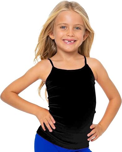 قميص قصير بدون أكمام للفتيات من Malibu Sugar - قمصان داخلية مطاطية كامي مريحة (مقاس واحد يناسب الأعمار من 4 إلى 7 سنوات) in Kuwait