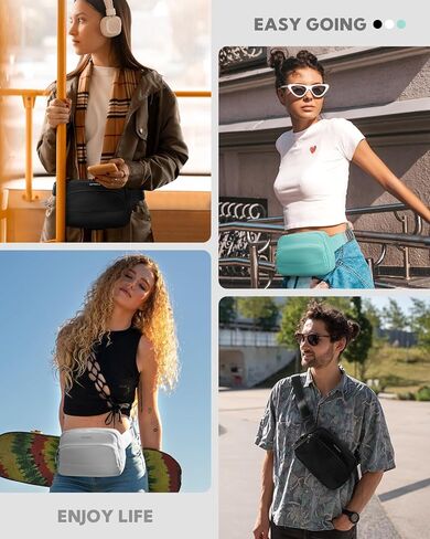WATERFLY Waist Packs Fanny Pack: 2L Fashion Belt Bag Casual Waist Bag for Women Men Hip Pack for Walking Hiking Everywhere in Saudi Arabia