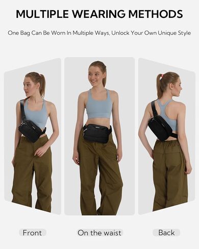 WATERFLY Waist Packs Fanny Pack: 2L Fashion Belt Bag Casual Waist Bag for Women Men Hip Pack for Walking Hiking Everywhere in Saudi Arabia