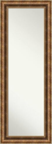 Amanti Art Bronze Full Length Mirror for Door, 53x19 Manhattan Bronze Tall Wall Mirror Full Length, Mounted to Door or Closet Wall with no visible brackets, Traditional Wood Frame, Bedroom Decor in Kuwait