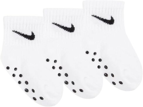 مجموعة من 3 جوارب للكاحل من Nike (الولايات المتحدة، العمر، سنتان، 4 سنوات، أبيض) in Kuwait