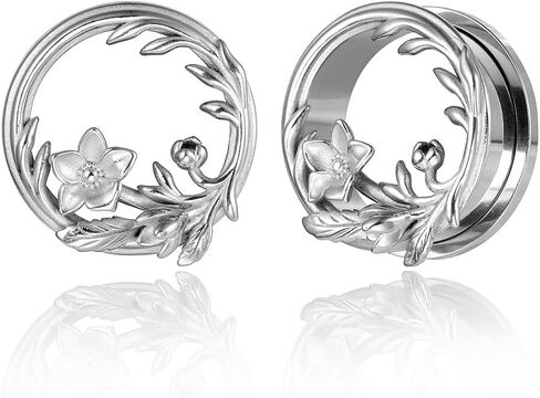 1 Pair New Classic gauges Ear Plugs Tunnels Hypoallergenic 316 Stainless Steel Ear Gauges 8mm-25mm (0G-1") Body Piercing Jewelry in Saudi Arabia