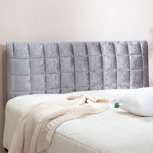 غطاء اللوح الأمامي للسرير - نسيج فلانيل سميك وناعم قابل للتمدد، مقبض سفلي مرن وجيوب جانبية، واقي مقاوم للغبار للسرير المنجد (71 * 28 بوصة، ذهبي) in Kuwait