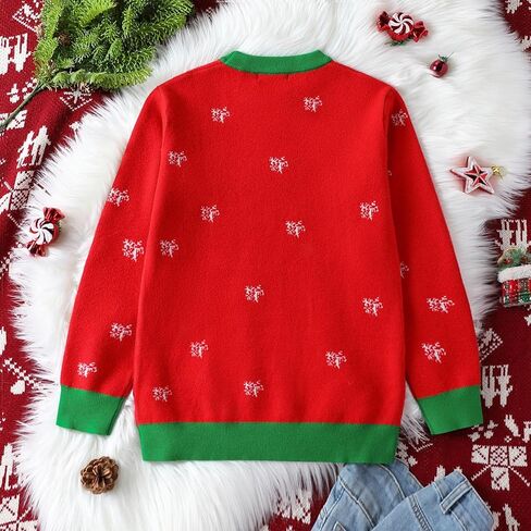 أطفال بنين عيد الميلاد سترة الرنة الثلج الكلاسيكية عطلة محبوك سترة Crewneck لطيف القبيح البلوز البلوز in Kuwait