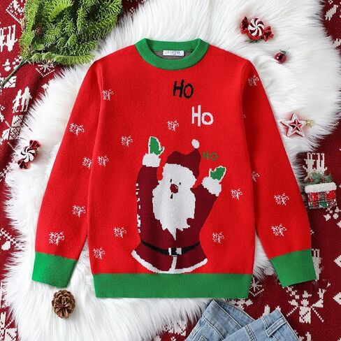 أطفال بنين عيد الميلاد سترة الرنة الثلج الكلاسيكية عطلة محبوك سترة Crewneck لطيف القبيح البلوز البلوز in Kuwait