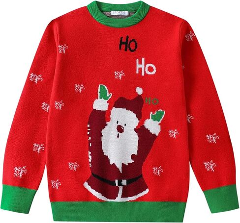 أطفال بنين عيد الميلاد سترة الرنة الثلج الكلاسيكية عطلة محبوك سترة Crewneck لطيف القبيح البلوز البلوز in Kuwait