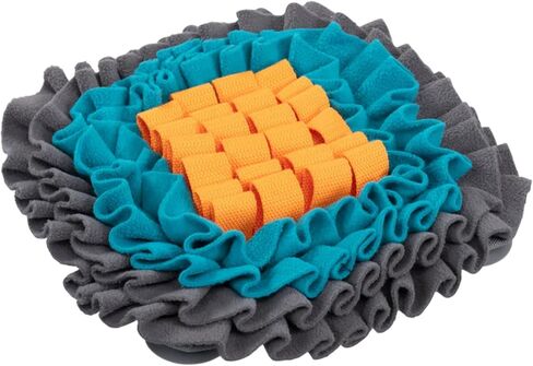 Messy Mutts Square 16" x 16" Forage Mat and Lick Mat with Non Slip Suction Cups | Stimulating Sniffing Interactive Puzzle for Dogs | Silicone Triangle Licking Mat in Saudi Arabia