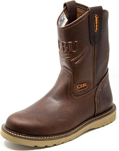 CEBU Men's Rul 500 Slim Soft Toe Work Boots – Lightweight Wedge Sole, Leather Upper, Comfortable & Durable in Saudi Arabia