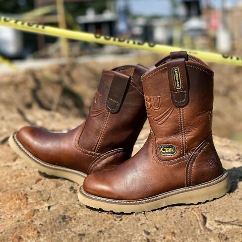 CEBU Men's Rul 500 Slim Soft Toe Work Boots – Lightweight Wedge Sole, Leather Upper, Comfortable & Durable in Saudi Arabia