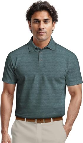 PGA Tour Mens Jaspe Airflux Short Sleeve Golf Polo Shirt in Saudi Arabia
