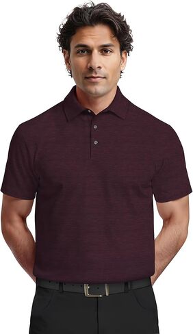 PGA Tour Mens Jaspe Airflux Short Sleeve Golf Polo Shirt in Saudi Arabia