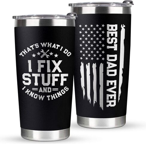 Gifts for Dad from Daughter, Son for Fathers Day, Christmas - Dad Gifts from Daughter, Son - Birthday Gifts for Dad, Dad Birthday Gift - Best Dad Ever Gifts, Happy Birthday Dad - Best Dad Tumbler 20Oz in Kuwait