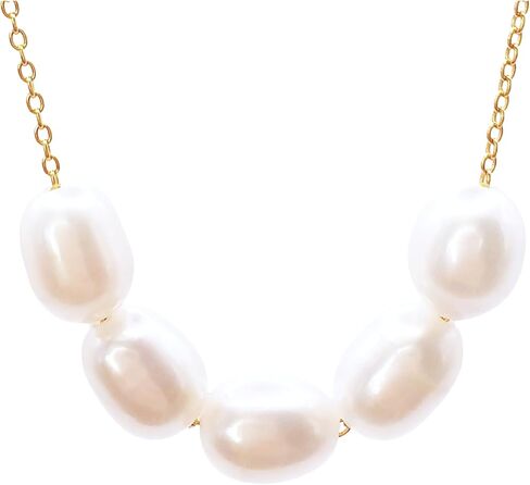 Fayra & Co Pearl Necklace – AAA Freshwater Pearls, 18K Gold Vermeil, Handcrafted Baroque Design, 925 Sterling Silver, Elegant Jewelry for Women in Saudi Arabia