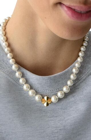 kate spade new york Spade Flower Pearl Short Necklace in Saudi Arabia