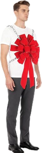 Christmas Boss Costumes 1980s Movie Vacation Costumes Christmas Red Bow and Chain Harness Cosplay Xmas Classic Cosplay Party Vacation Gift for Men Women Xmas Accessory Holiday Party in Saudi Arabia