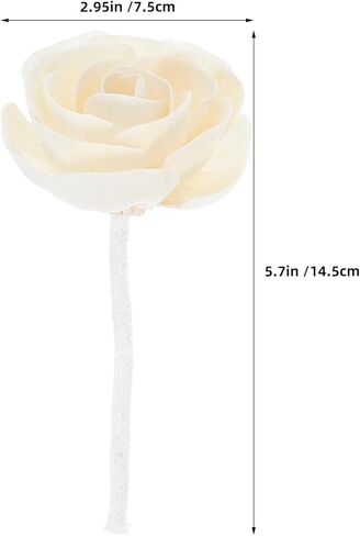 TEHAUX 4pcs Essential Oil Diffuser Sticks with Cotton Rope Wick, Scented Artificial Flower Aromatherapy Diffuser Set for Home and Office Relaxation in Saudi Arabia
