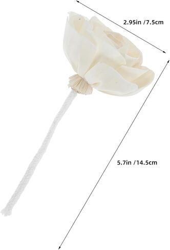 TEHAUX 4pcs Essential Oil Diffuser Sticks with Cotton Rope Wick, Scented Artificial Flower Aromatherapy Diffuser Set for Home and Office Relaxation in Saudi Arabia