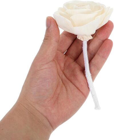 TEHAUX 4pcs Essential Oil Diffuser Sticks with Cotton Rope Wick, Scented Artificial Flower Aromatherapy Diffuser Set for Home and Office Relaxation in Saudi Arabia