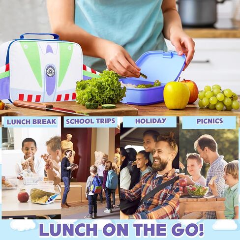 Disney Toy Story Insulated Lunch Bag for Boys Girls Toddlers Buzz Lightyear Lunchbox 3D Wings Cooler Bag for School Picnic Travel Gifts for Kids in Saudi Arabia
