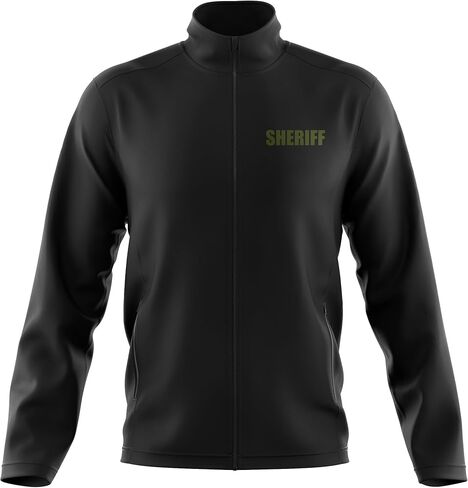 Sheriff Soft Shell Jacket - USA Patriotic Apparel - Poly & Spandex Blend for Odor Free & Moisture-Wicking Comfort in Saudi Arabia