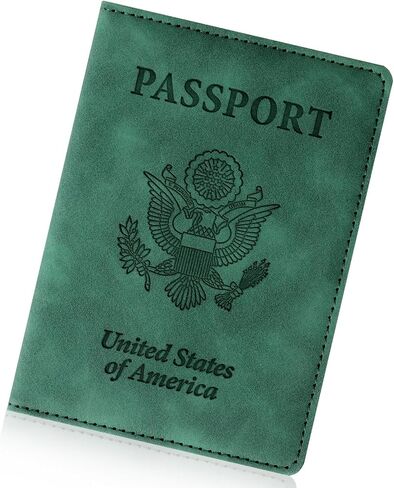 Passport Holder for Travel Essentials,RFID Blocking Passport Cover Wallet Card Case for Women and Men (Black) in Saudi Arabia