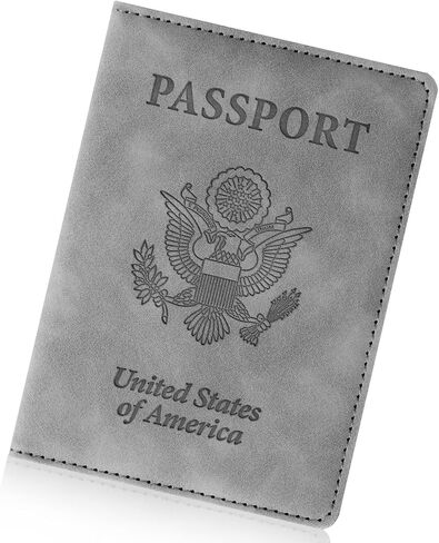 Passport Holder for Travel Essentials,RFID Blocking Passport Cover Wallet Card Case for Women and Men (Black) in Saudi Arabia