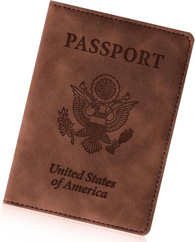 Passport Holder for Travel Essentials,RFID Blocking Passport Cover Wallet Card Case for Women and Men (Black) in Saudi Arabia