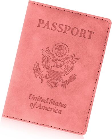 Passport Holder for Travel Essentials,RFID Blocking Passport Cover Wallet Card Case for Women and Men (Black) in Saudi Arabia