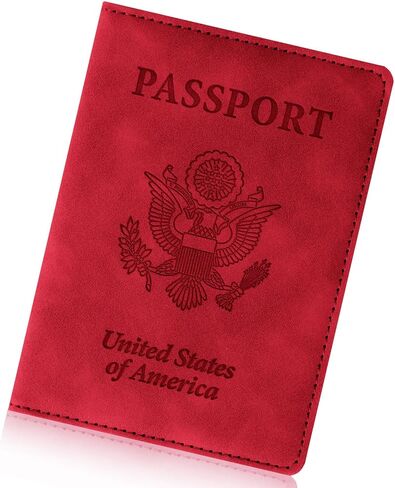 Passport Holder for Travel Essentials,RFID Blocking Passport Cover Wallet Card Case for Women and Men (Black) in Saudi Arabia