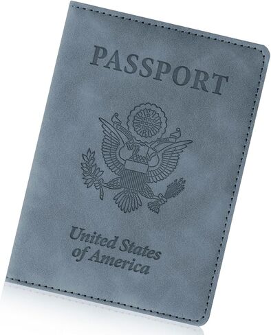Passport Holder for Travel Essentials,RFID Blocking Passport Cover Wallet Card Case for Women and Men (Black) in Saudi Arabia