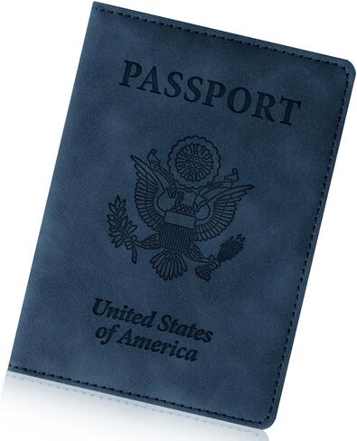 Passport Holder for Travel Essentials,RFID Blocking Passport Cover Wallet Card Case for Women and Men (Black) in Saudi Arabia