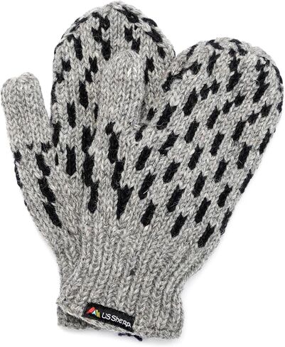 Yeti Mitten - Hand Knit 100% Wool Mittens Sherpa Fleece Lined in Saudi Arabia