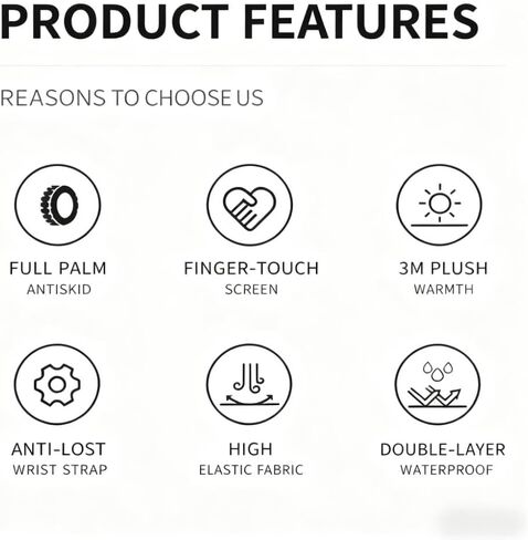 DOOK SNOW Snow Gloves,Ski Gloves,Cold Weather Mittens,3M Thinsulate Winter Snow,Snowboarding for Men & Women in Saudi Arabia