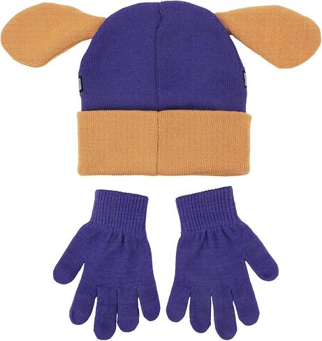 Dog Man Bark Knight Youth Cuff Hat and Knit Gloves Cold Weather Set in Saudi Arabia