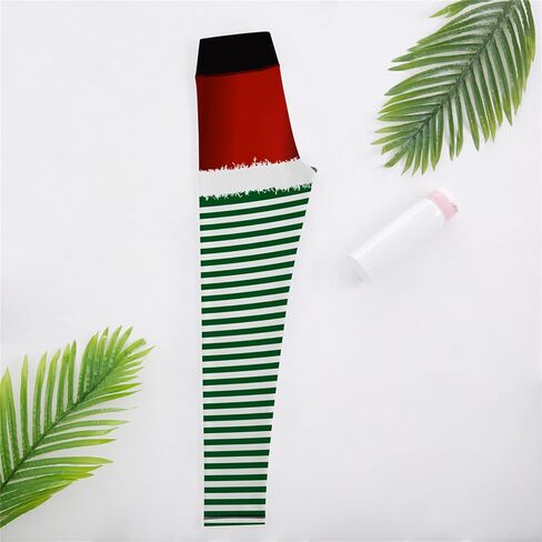المرأة المشارب طباعة تمتد طماق عيد الميلاد Colorblock عيد الميلاد طماق عالية الخصر عيد الميلاد زي السراويل الجوارب in Kuwait
