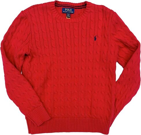 POLO RALPH LAUREN Boys Cable Knit Pullover Sweater Little Kids Size 6 Red in Saudi Arabia