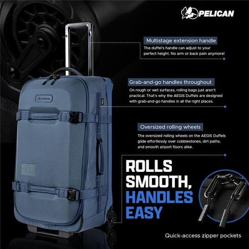 Pelican Aegis Luggage - Check in and Carry-On Duffel Bag with Wheels - Suitcase with Wheels - Rolling Hybrid Duffel (32" Check-In) in Saudi Arabia