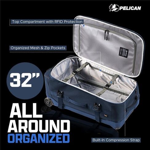 Pelican Aegis Luggage - Check in and Carry-On Duffel Bag with Wheels - Suitcase with Wheels - Rolling Hybrid Duffel (32" Check-In) in Saudi Arabia