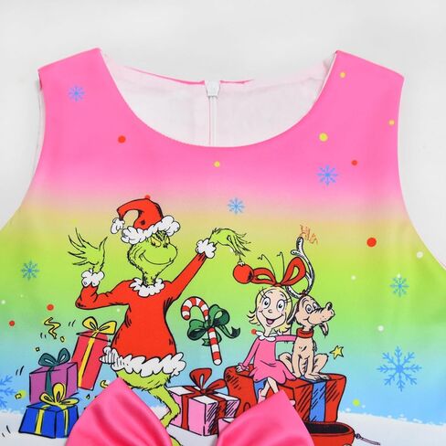 Cute Christmas Outfit for Little Girls - Sleeveless Princess Holiday Party Dress 3-10 Years in Saudi Arabia
