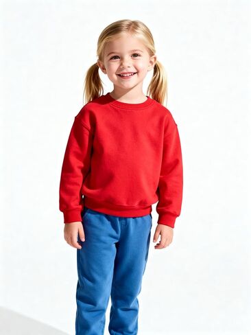 2 Pack Kids Cotton Sweatshirt Basic Thin Long Sleeve Crewneck Pullover for Toddler Boys and Girls Tops in Saudi Arabia