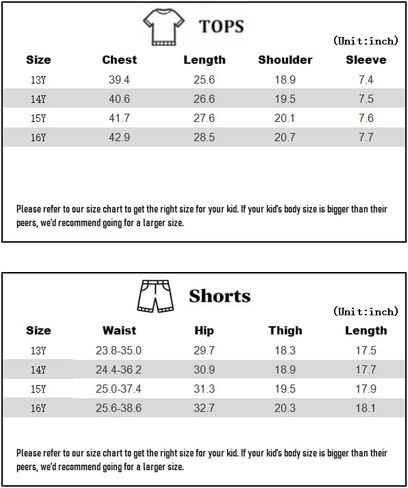 Girls 2 Piece Outfit Teen Girls Heart Print Crewneck T-Shirt & Shorts Set Casual Summer Clothing for 13-16Y in Saudi Arabia