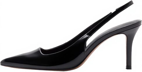 YIYA حريمي بكعب أحمر كرزي للخريف Slingback مغلق بمقدمة مدببة وكعب عالٍ ستيليتو بدون ظهر سهل الارتداء بكعب خريفي فستان in Saudi Arabia