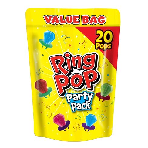 Ring Pop Individually Wrapped Bulk Lollipop Variety Party Pack – 50 Count Suckers w/ Assorted Fruity Flavors - Fun Bulk Candy for Kids - Hard Candy for Party Favors, Birthdays & Goodie Bags in Saudi Arabia