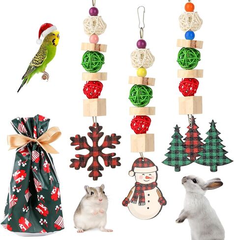 Parakeet Toys, Bird Toys, Love Birds, Cockatiel, Budgerigar Hanging Swing for Climb Bird Cage in Kuwait