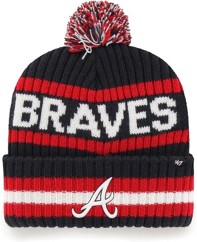 47 NHL Unisex-Adult Officially Licensed Primary Logo Bering Sport Knit Cuffed Pom Beanie Cold Weather Hat (Detroit Red Wings) in Saudi Arabia