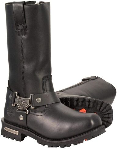 Milwaukee Leather Boots MBM131 Men's 11in Classic Square Toe Black Harness Boot in Saudi Arabia