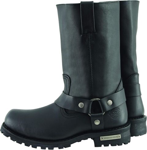 Milwaukee Leather Boots MBM131 Men's 11in Classic Square Toe Black Harness Boot in Saudi Arabia