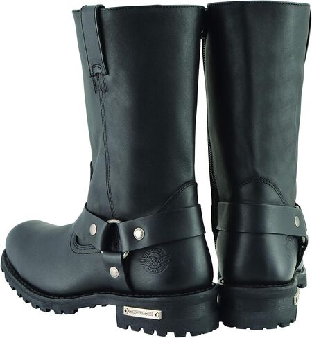 Milwaukee Leather Boots MBM131 Men's 11in Classic Square Toe Black Harness Boot in Saudi Arabia